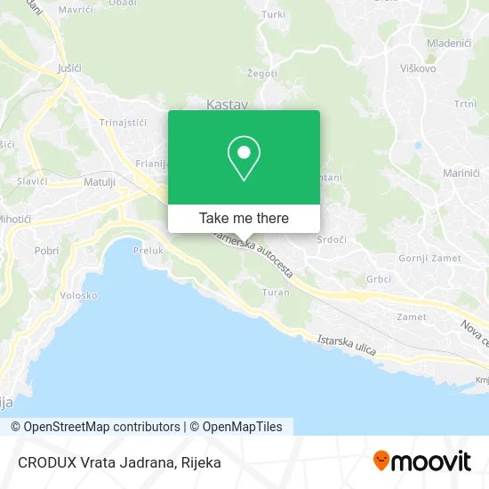 CRODUX Vrata Jadrana map