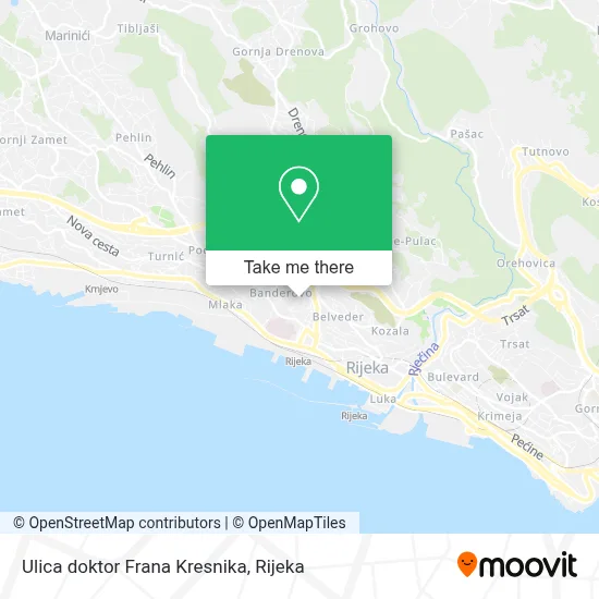 Ulica doktor Frana Kresnika map