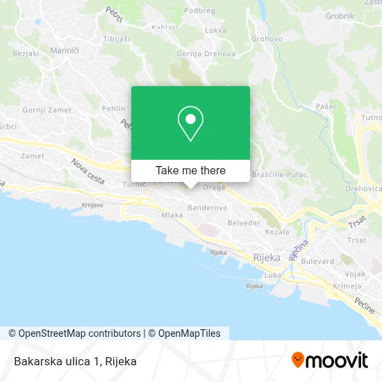 Bakarska ulica 1 map