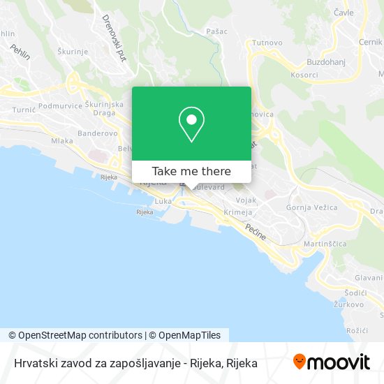 Hrvatski zavod za zapošljavanje - Rijeka map