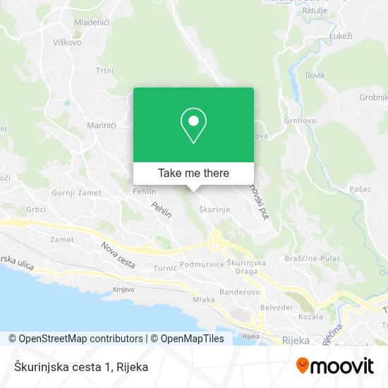 Škurinjska cesta 1 map