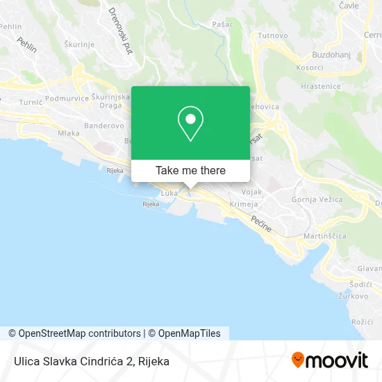 Ulica Slavka Cindrića 2 map