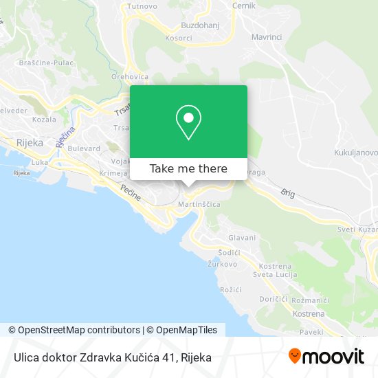 Ulica doktor Zdravka Kučića 41 map
