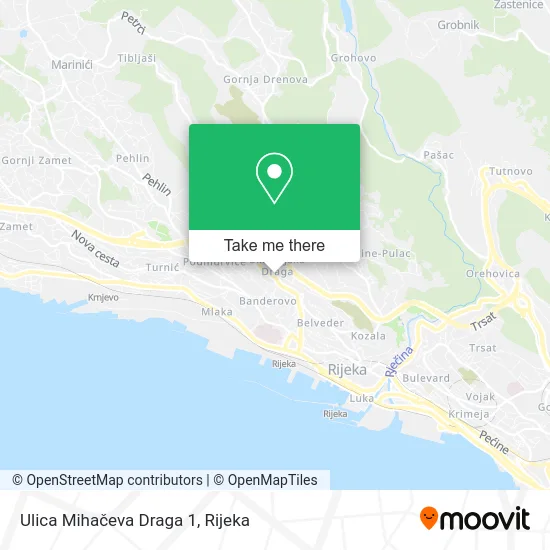Ulica Mihačeva Draga 1 map