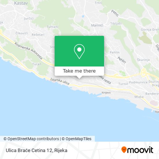 Ulica Braće Cetina 12 map