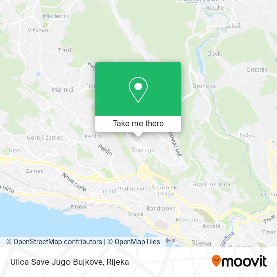 Ulica Save Jugo Bujkove map