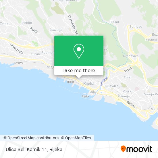 Ulica Beli Kamik 11 map