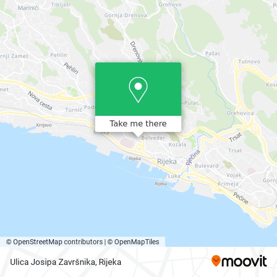 Ulica Josipa Završnika map