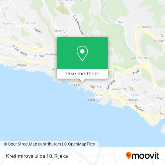 Krešimirova ulica 18 map