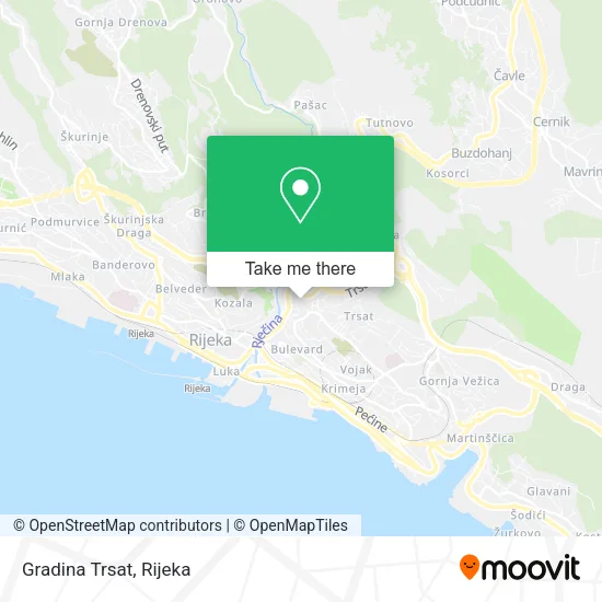 Gradina Trsat map