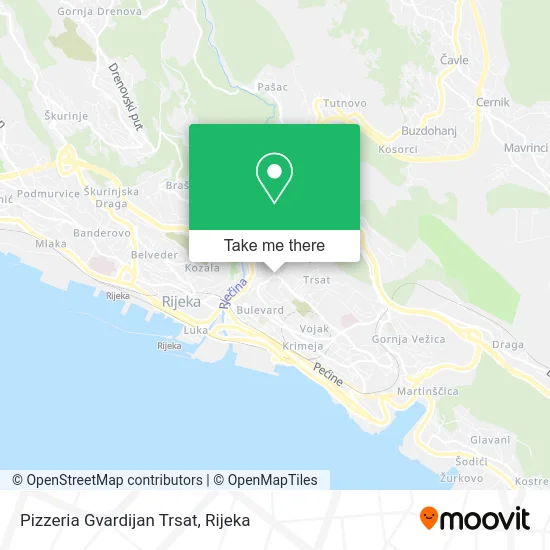Pizzeria Gvardijan Trsat map