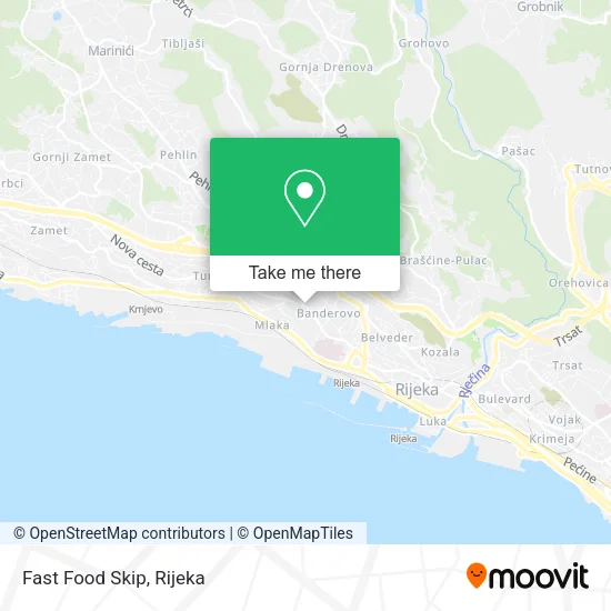 Fast Food Skip map