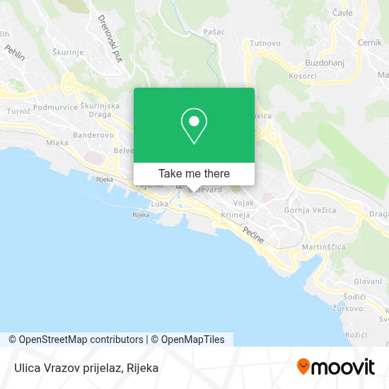 Ulica Vrazov prijelaz map