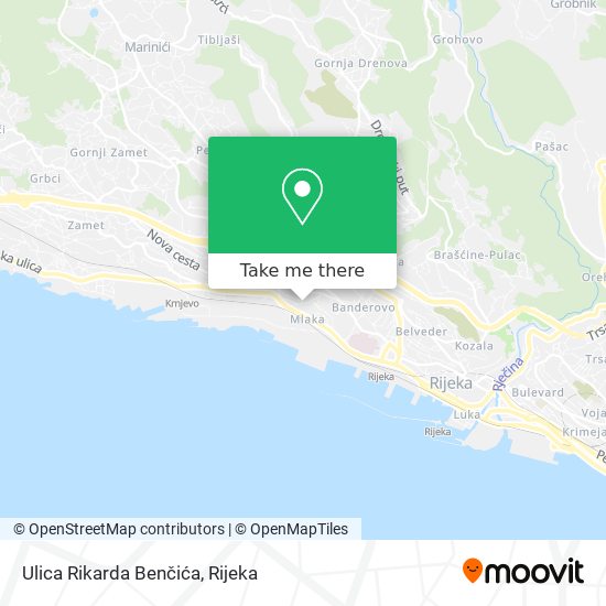 Ulica Rikarda Benčića map