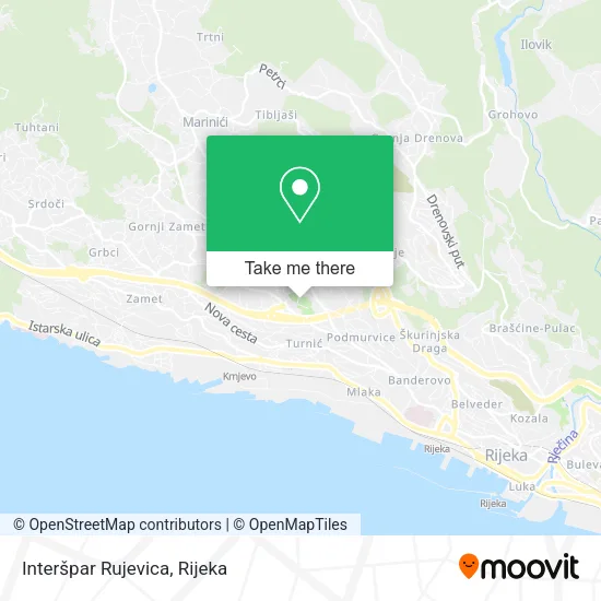 Interšpar Rujevica map