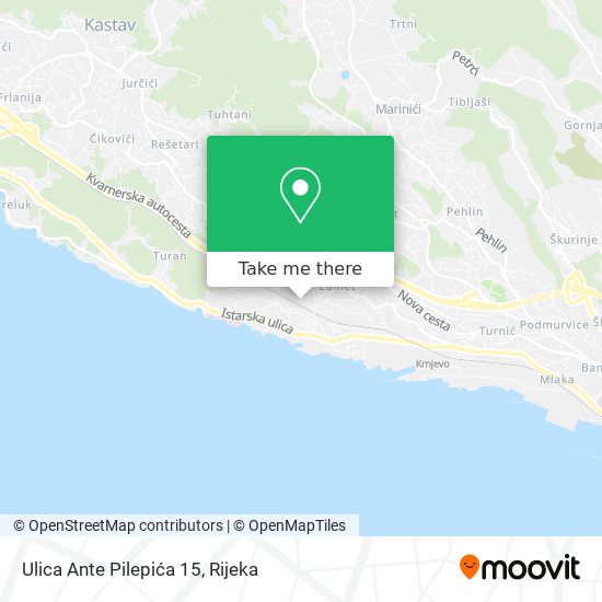 Ulica Ante Pilepića 15 map