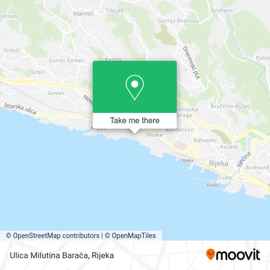 Ulica Milutina Barača map