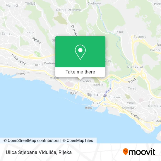 Ulica Stjepana Vidulića map