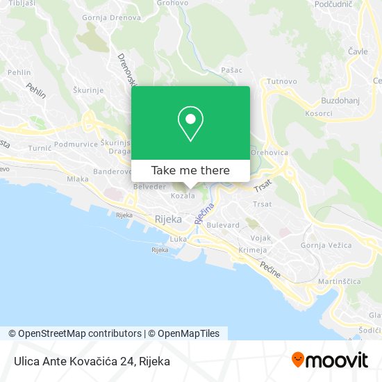 Ulica Ante Kovačića 24 map