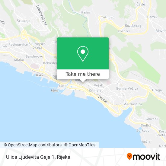 Ulica Ljudevita Gaja 1 map