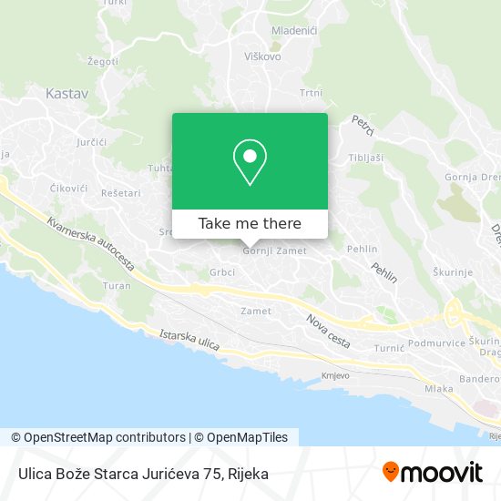 Ulica Bože Starca Jurićeva 75 map