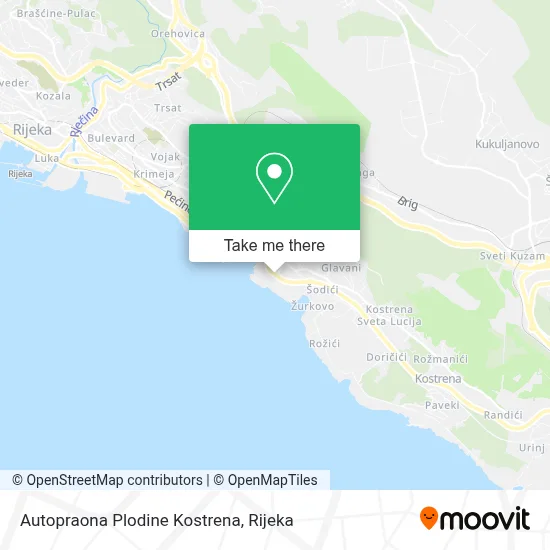 Autopraona Plodine Kostrena map