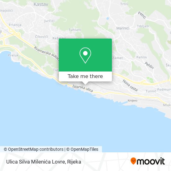 Ulica Silva Milenića Lovre map