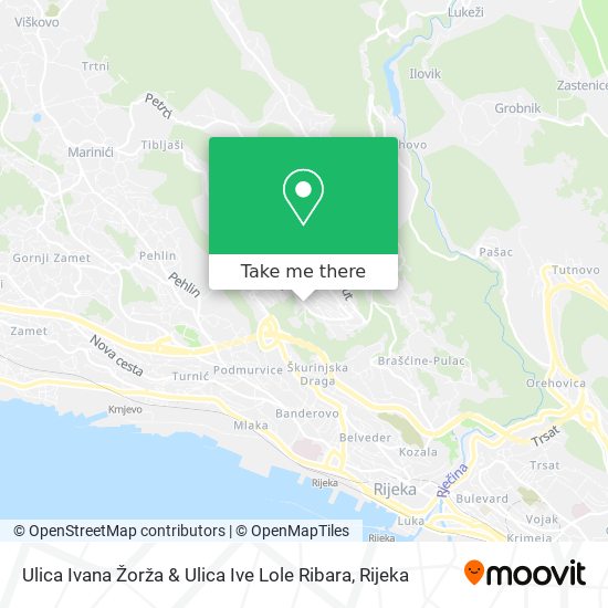 Ulica Ivana Žorža & Ulica Ive Lole Ribara map