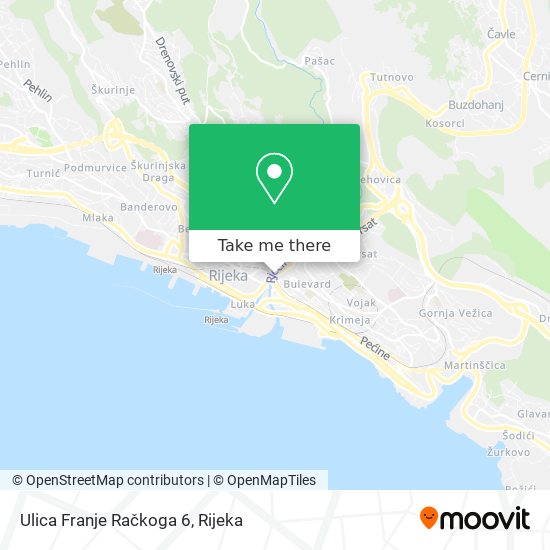 Ulica Franje Račkoga 6 map