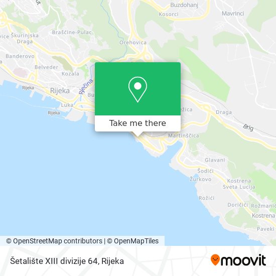 Šetalište XIII divizije 64 map