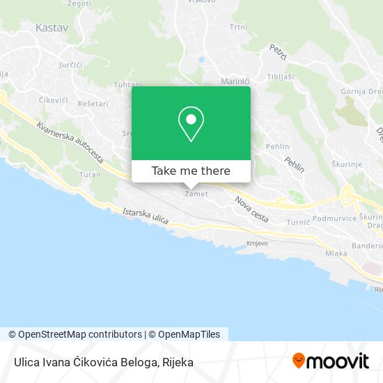 Ulica Ivana Ćikovića Beloga map