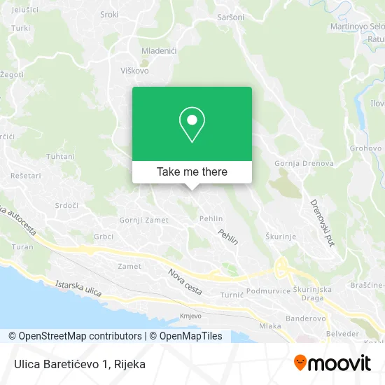 Ulica Baretićevo 1 map