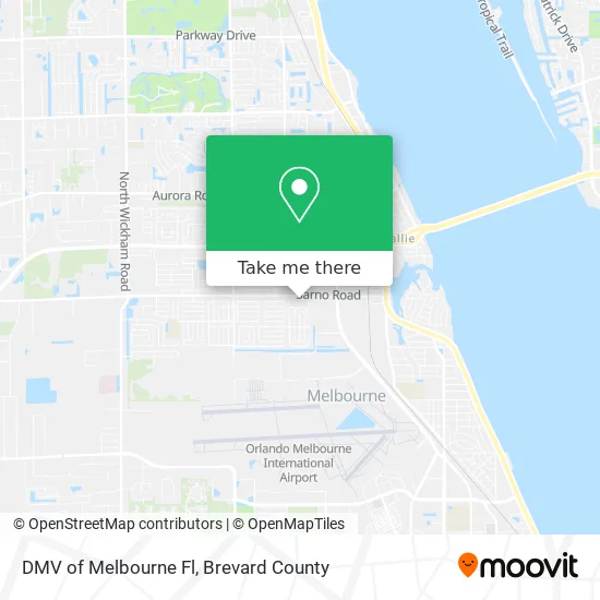DMV of Melbourne Fl map