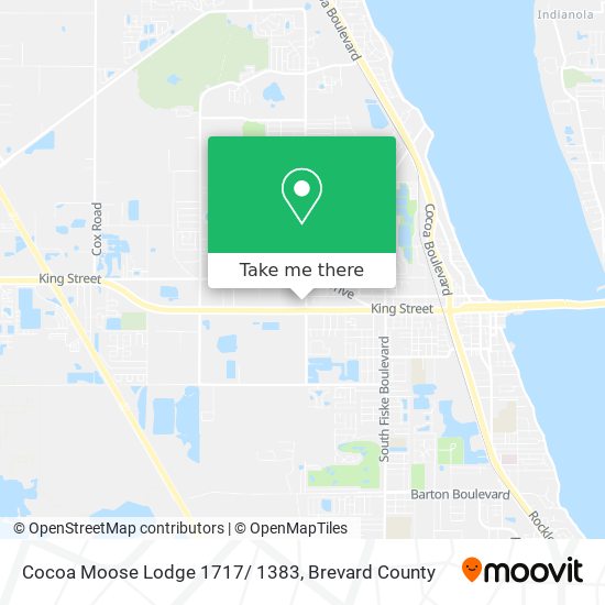 Cocoa Moose Lodge 1717/ 1383 map