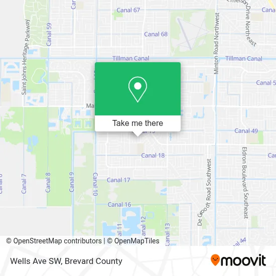 Wells Ave SW map