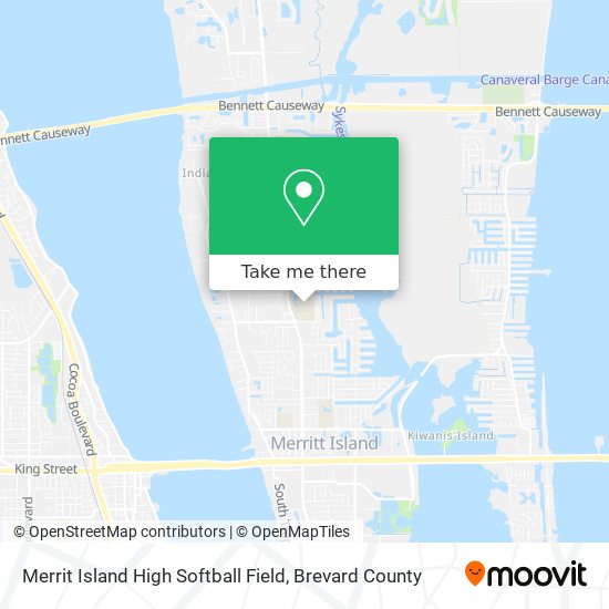 Merrit Island High Softball Field map