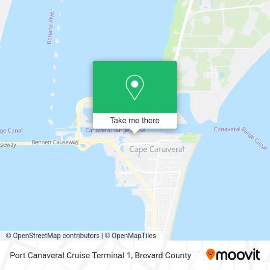 Mapa de Port Canaveral Cruise Terminal 1