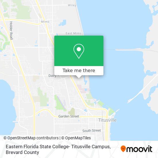Eastern Florida State College- Titusville Campus map