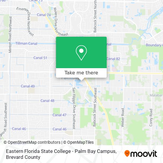 Mapa de Eastern Florida State College - Palm Bay Campus