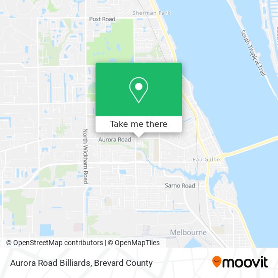 Aurora Road Billiards map