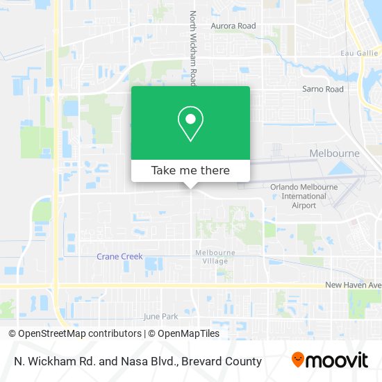 N. Wickham Rd. and Nasa Blvd. map