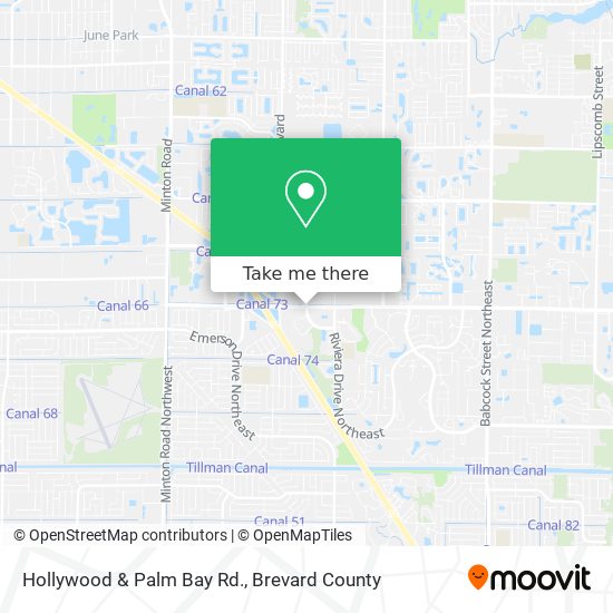 Hollywood & Palm Bay Rd. map