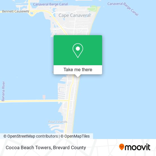 Cocoa Beach Towers map