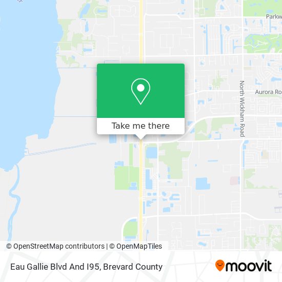 Mapa de Eau Gallie Blvd And I95