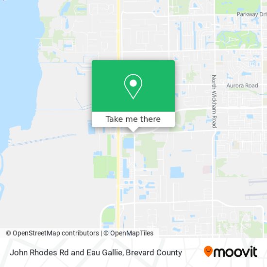 John Rhodes Rd and Eau Gallie map