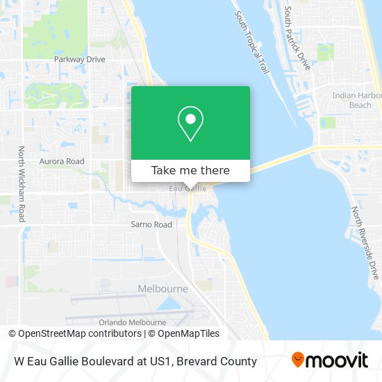 Mapa de W Eau Gallie Boulevard at US1