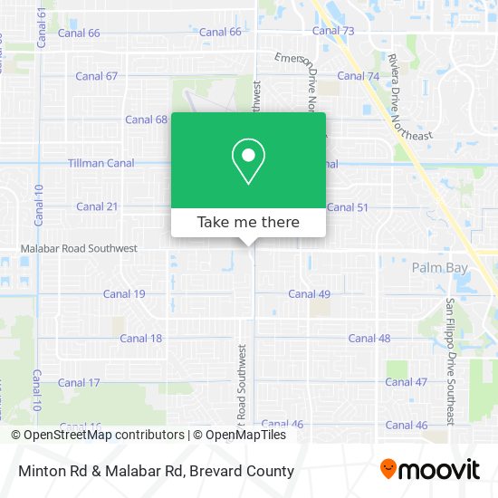 Minton Rd & Malabar Rd map