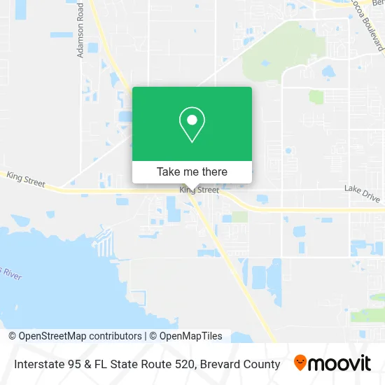 Interstate 95 & FL State Route 520 map