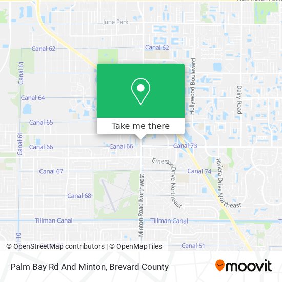 Palm Bay Rd And Minton map