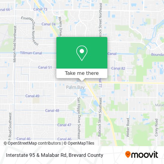 Interstate 95 & Malabar Rd map